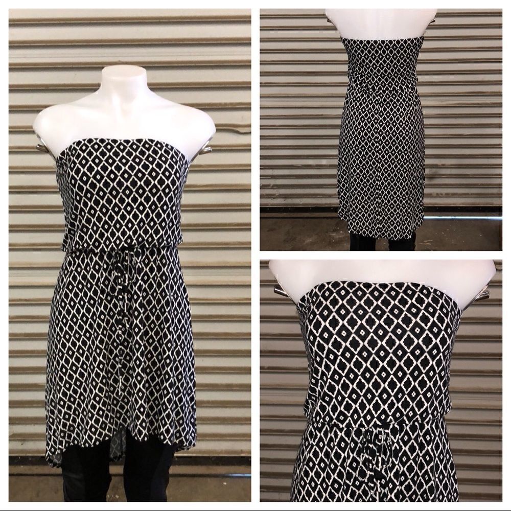 🛍️Manito dress black and white geometric design
